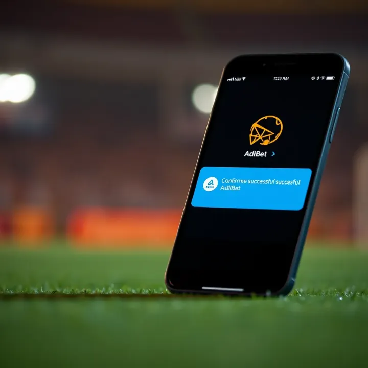 Notification indicating successful installation of the AdiBet app on a smartphone