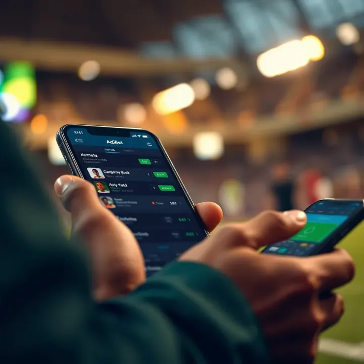User navigating the AdiBet app showing betting markets and odds tailored for Nigerian users