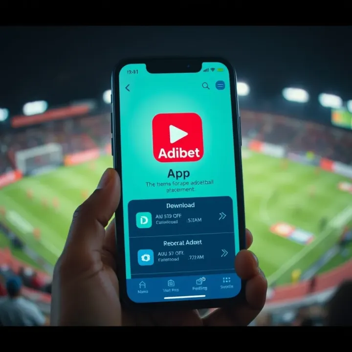 Smartphone screen displaying the Adibet app download page in Nigeria