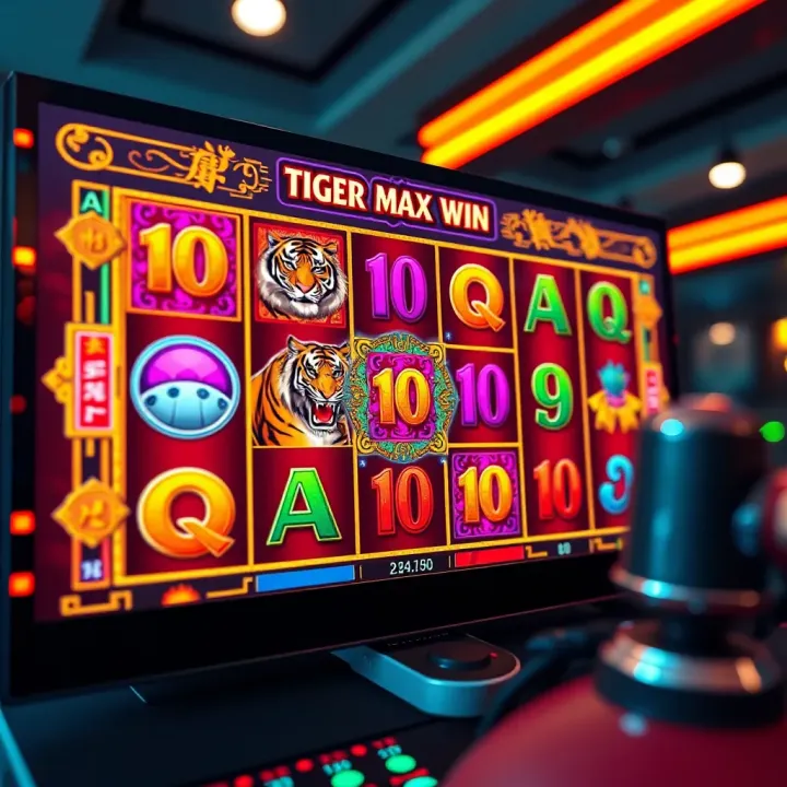 Adibet Fortune Tiger Max Win Gameplay Interface Vibrant interface of Adibet Fortune Tiger Max Win showcasing colorful reels with tiger and fortune-themed symbols
