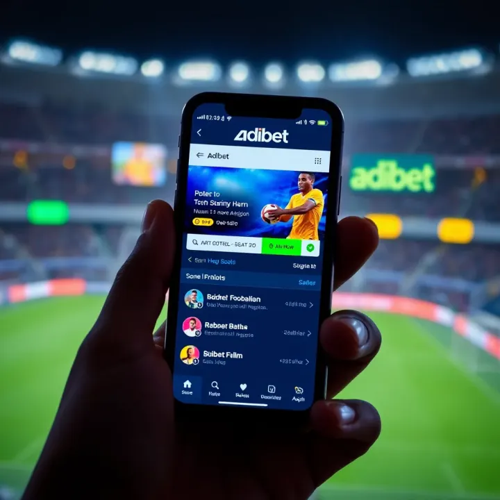 Adibet App Interface on iOS Device in Nigeria Adibet app homepage displayed on an iPhone screen in Nigeria