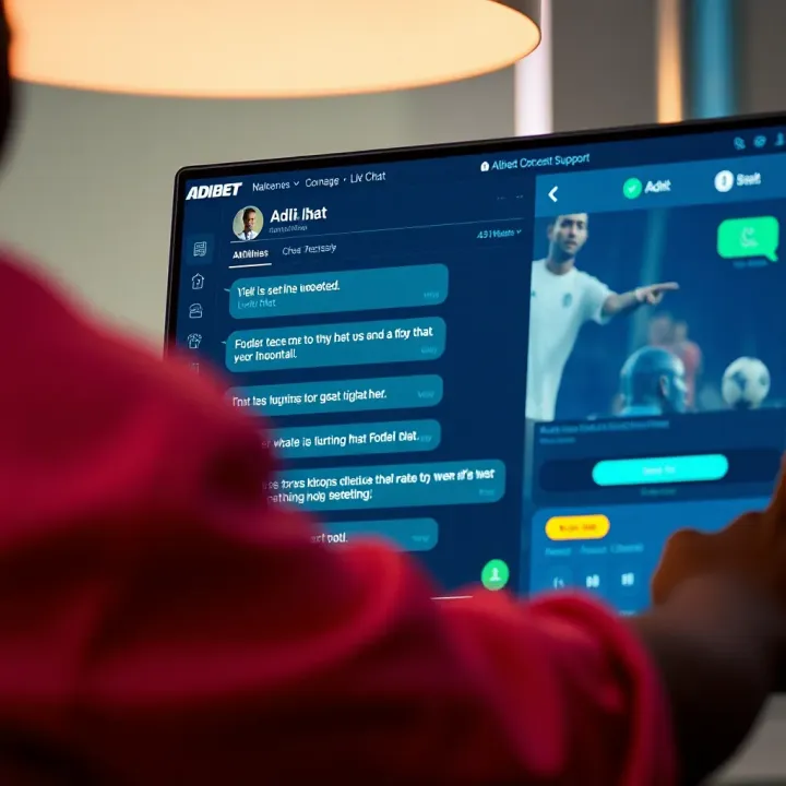 User interacting with a digital live chat support interface on a betting platform