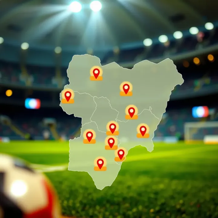 Illustration showing a Nigerian map with network coverage and SMS icons
