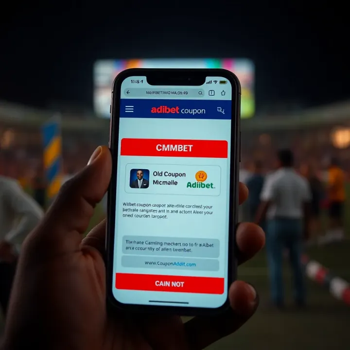 Mobile phone screen displaying Adibet coupon verification interface in Nigeria