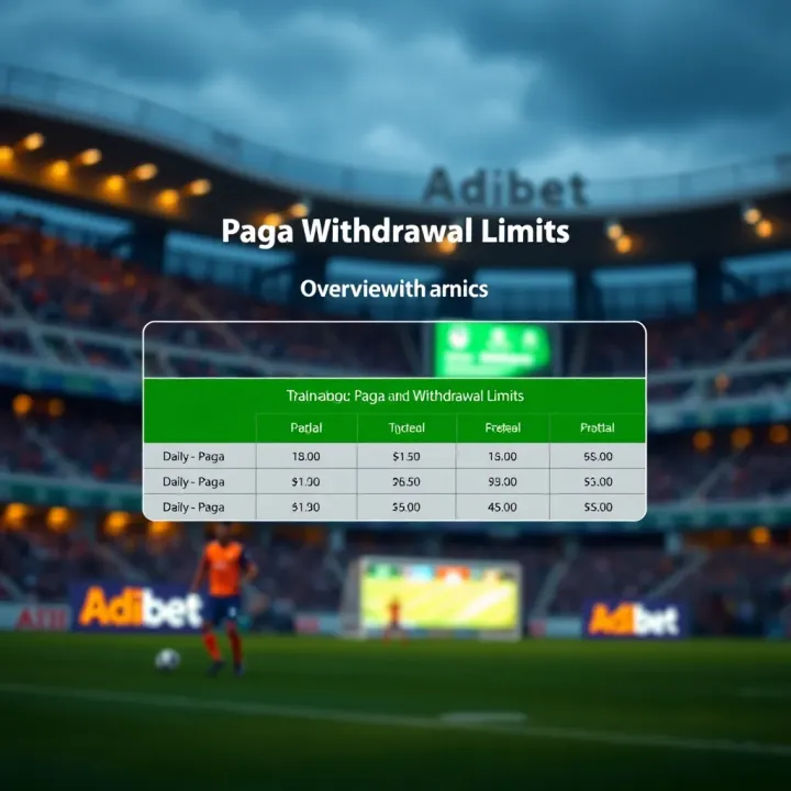 Diagram showing Adibet Paga daily and transaction withdrawal limits for Nigerian users