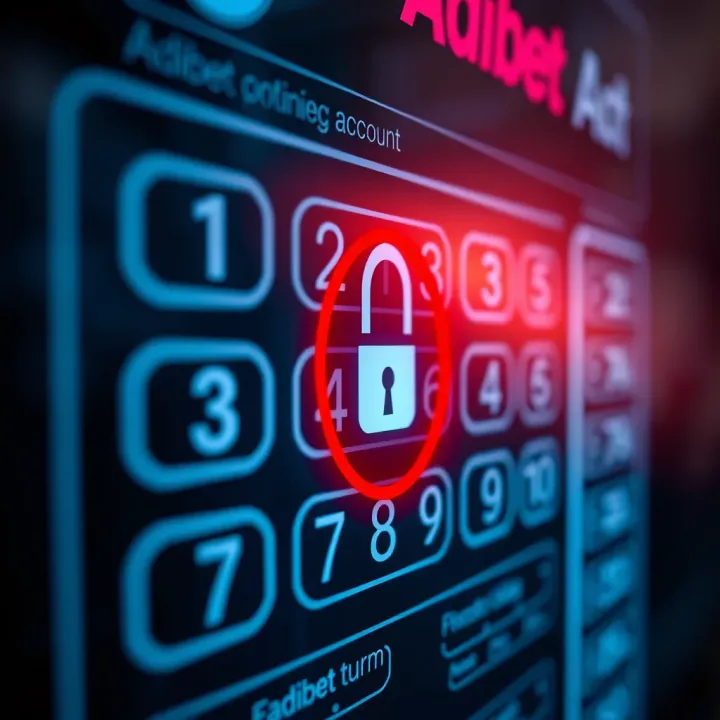 Secure Password Entry for Adibet Account Secure password entry on a digital keypad to protect betting account