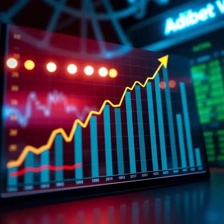 Graph showing upward trend in betting data analysis