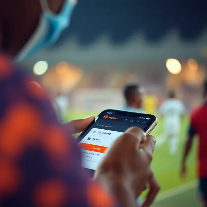Register on Adibet Using Promo Code in Nigeria Nigerian user entering promo code during Adibet registration on a mobile device