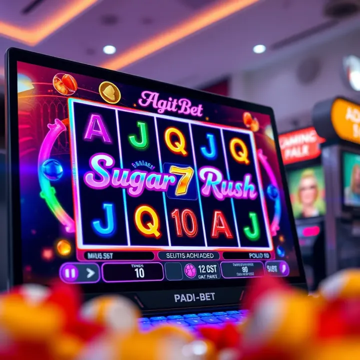 Screenshot of AdiBet Sugar Rush demo highlighting colorful reels and vibrant symbols