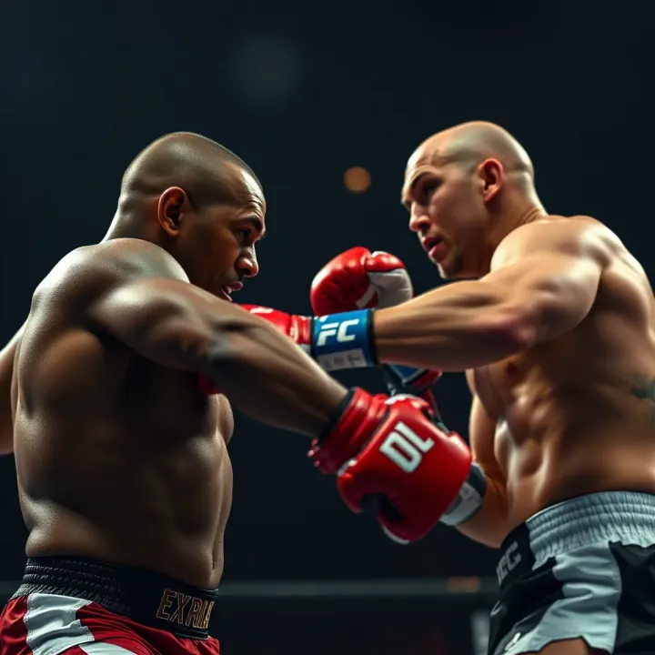 Visual representation of UFC fight matchups highlighting contrasting fighting styles