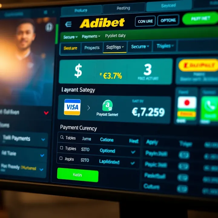 Secure payment methods and currency options displayed on Adibet UK platform for Nigerian users