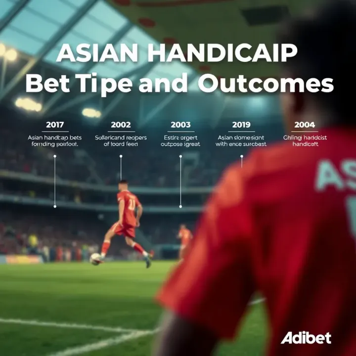 Visual guide showing different types of Asian handicap bets and their potential outcomes