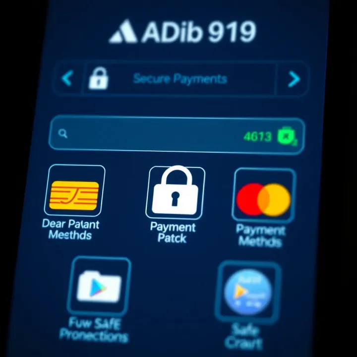 Secure Payment Options within the Adibet App Secure payment methods icons representing safe transactions in the Adibet app