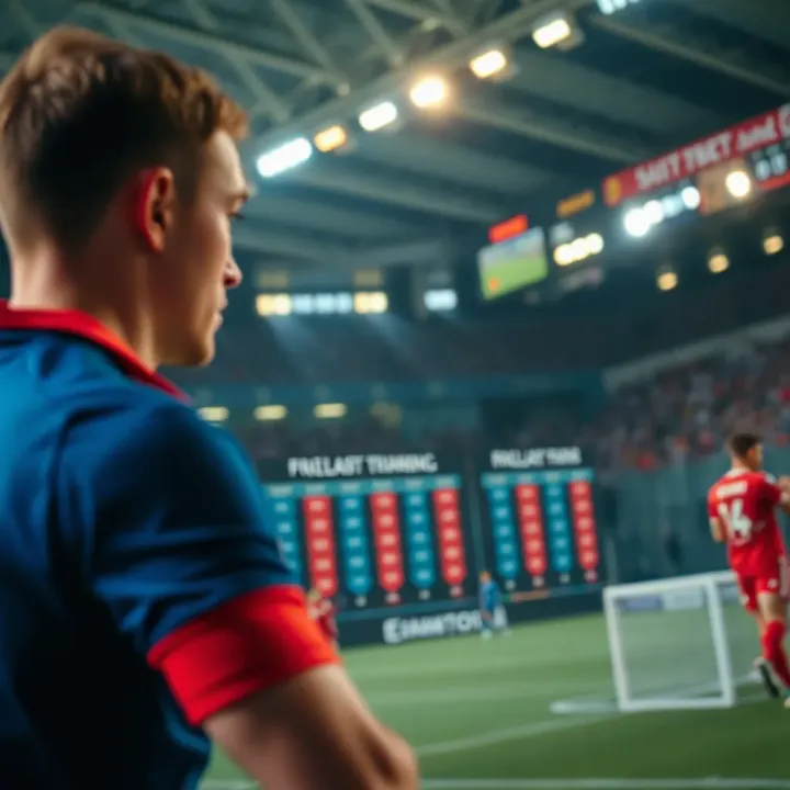 Graph showing football team performance trends over recent matches