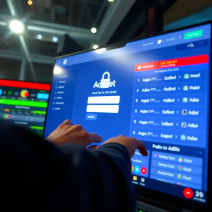 Accessing the AdiBet Admin Portal Securely Secure login screen for accessing the AdiBet admin platform