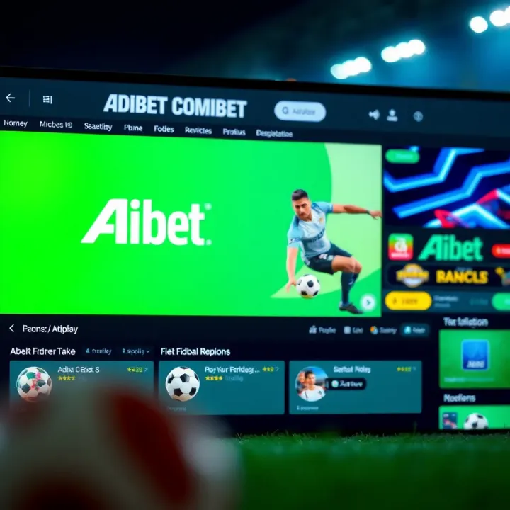 Screenshot of the Adibet homepage with clear navigation and betting options