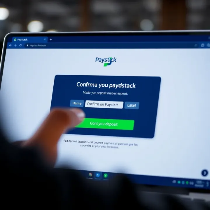 Secure online payment confirmation screen illustrating successful deposit