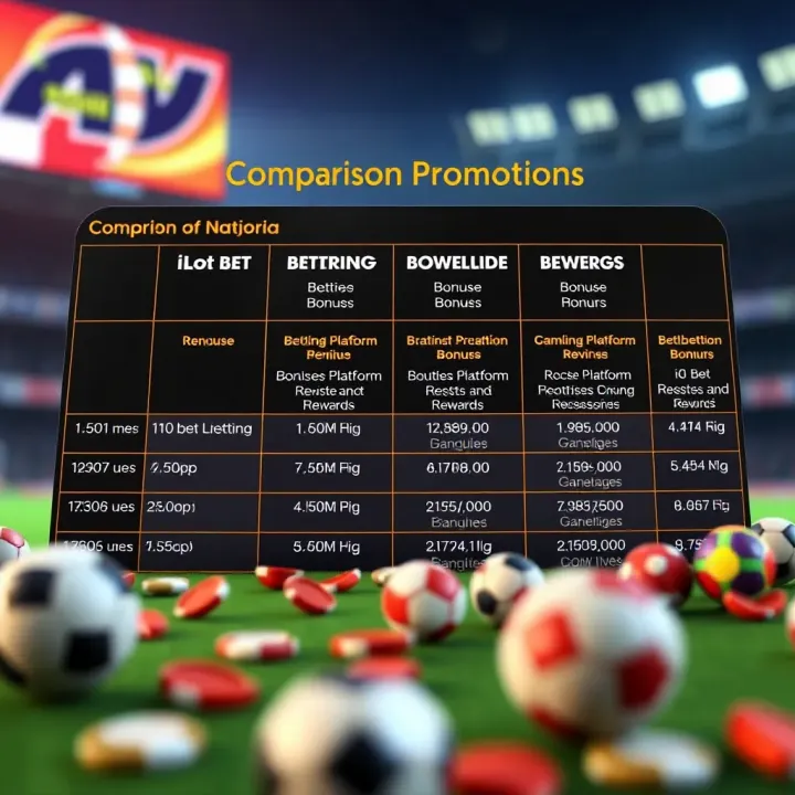 Comparison chart illustrating different betting platform bonuses and rewards in Nigeria