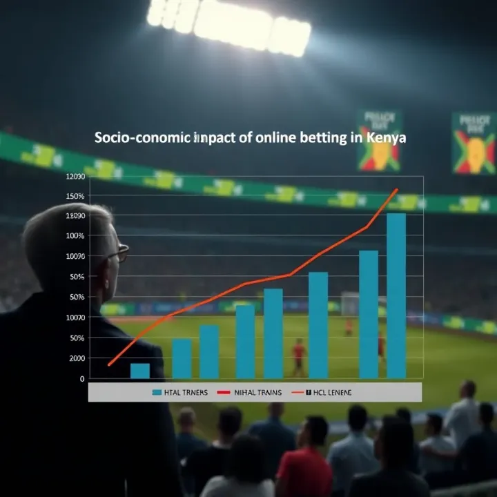 Graph depicting the socio-economic impact of online betting trends in Kenya