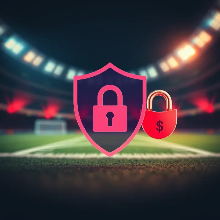 Visual representation of password protection with shield and lock symbols