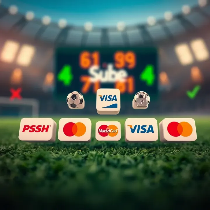 Various payment method icons representing secure transactions for online betting