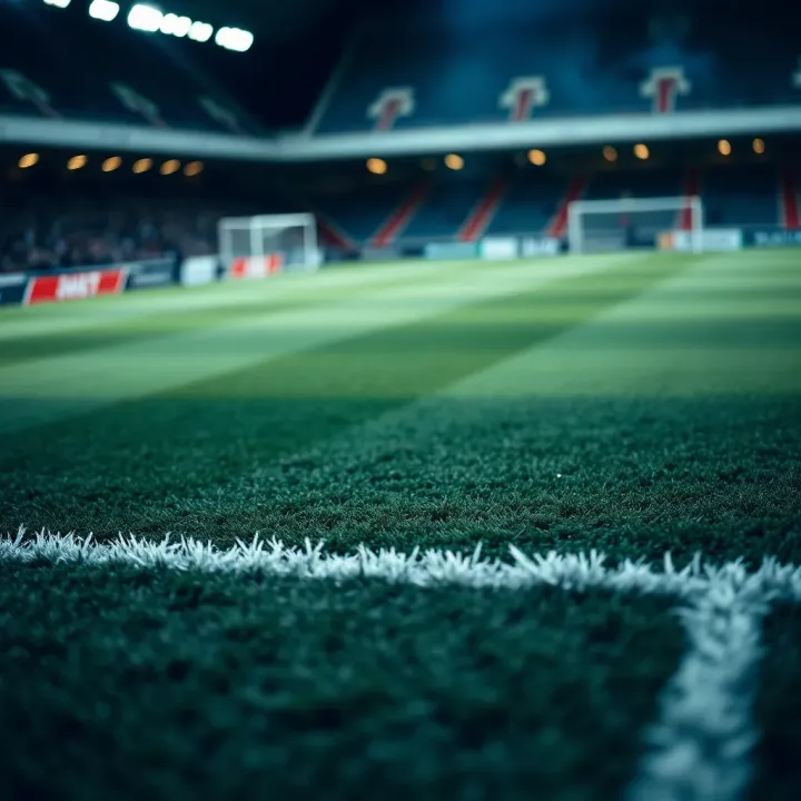 Key Player Movements and Tactical Forecast for Premier League Matches Close-up of a football pitch with highlighted key player movements and tactical formations