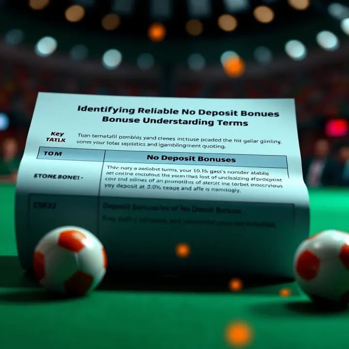 Graphic showing key terms and conditions of no deposit bonuses alongside tips to identify trustworthy gambling promotions