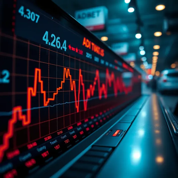 Graph displaying fluctuating betting odds on Adibet platform
