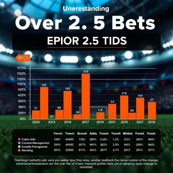 Chart illustrating betting odds trends and tips for successful over 2.5 bets in football