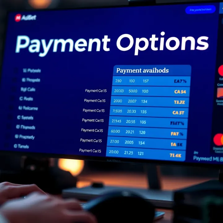 Different payment methods available on MyBet AdiBet platform